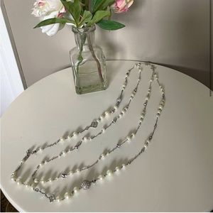 Double Strand Pearl Necklace